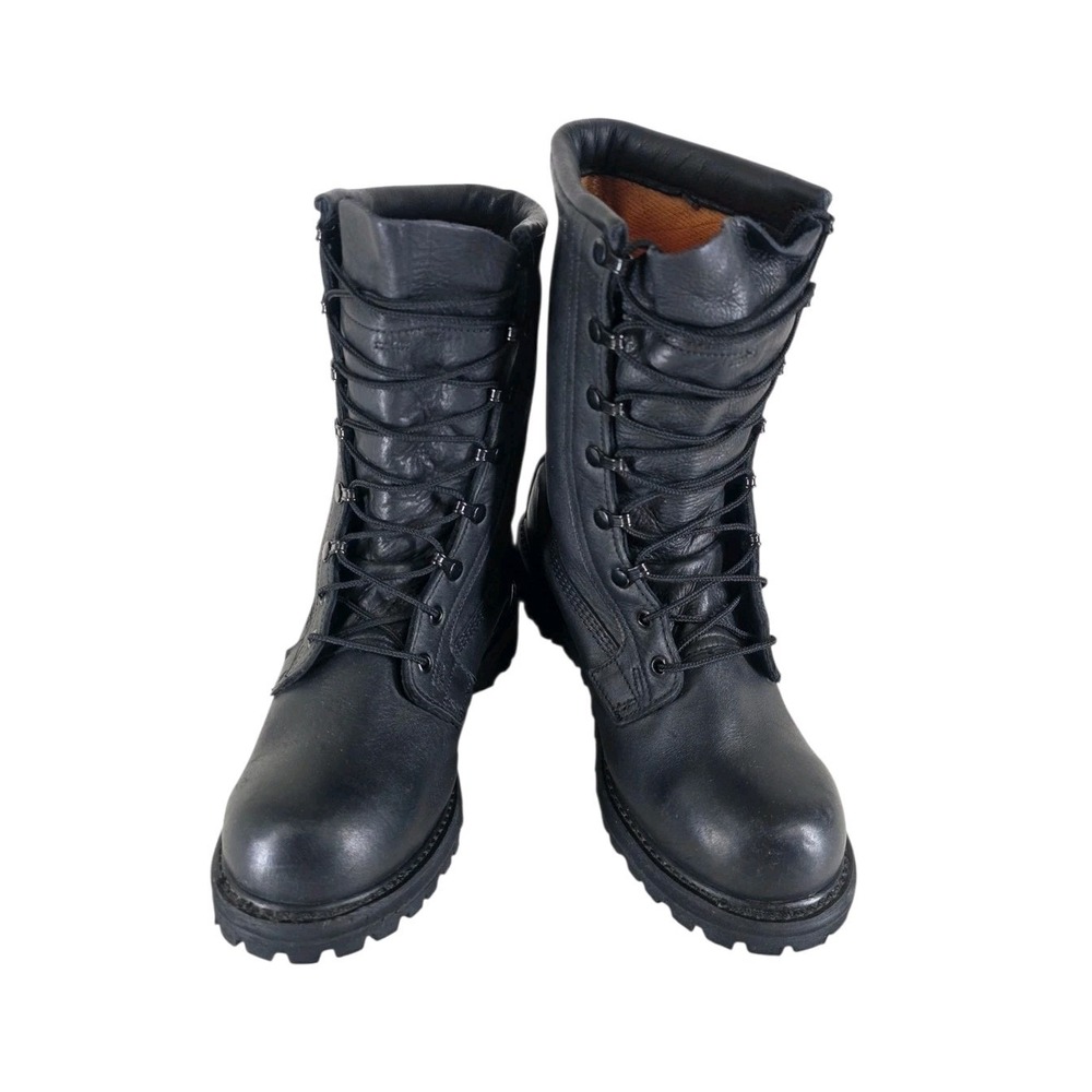 Rocky Military Combat Boots Mens 8.5 W Wide Black Leather Work Duty Tactical